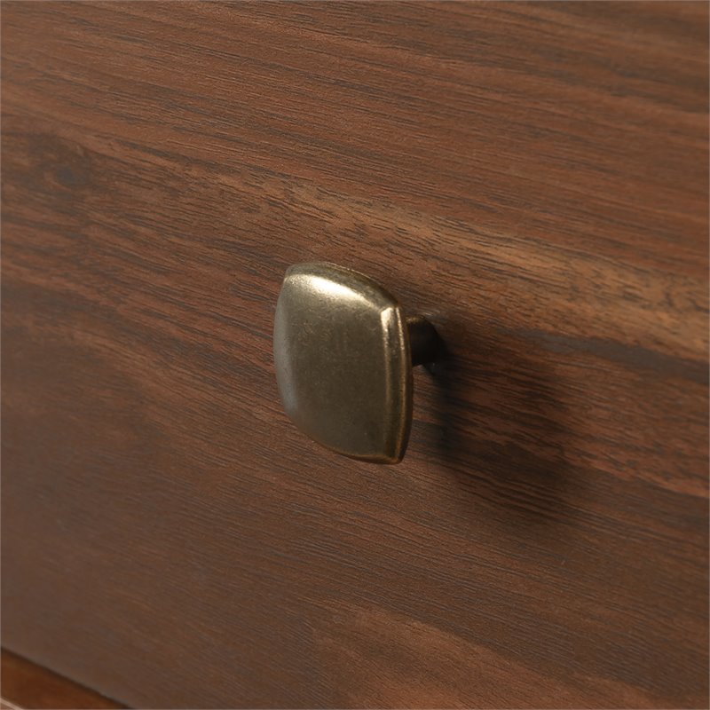 Sauder River Ranch Engineered Wood 4 Drawer Chest in Grand Walnut