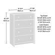 Sauder River Ranch Engineered Wood 4 Drawer Chest in Grand Walnut