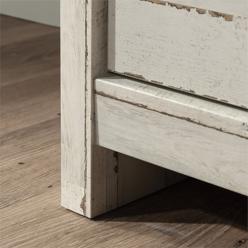 Sauder River Ranch Engineered Wood 6 Drawer Dresser in White Plank Finish