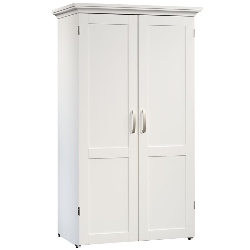 Sauder Select Engineered Wood Multi-Purpose Storage Armoire in Glacier White