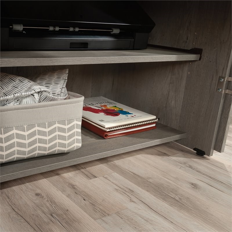 Sauder Select Engineered Wood Storage Craft Armoire in Mystic Oak