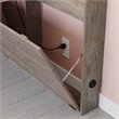 Sauder Steel River Engineered Wood Entertainment Wall in Weathered Wood/Natural