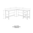 Sauder Summit Station Engineered Wood L-Shaped Desk in Glacier Oak