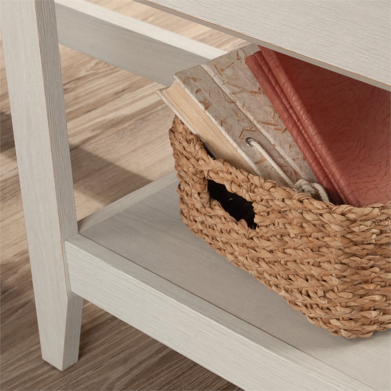 Sauder Summit Station Engineered Wood L-Shaped Desk in Glacier Oak