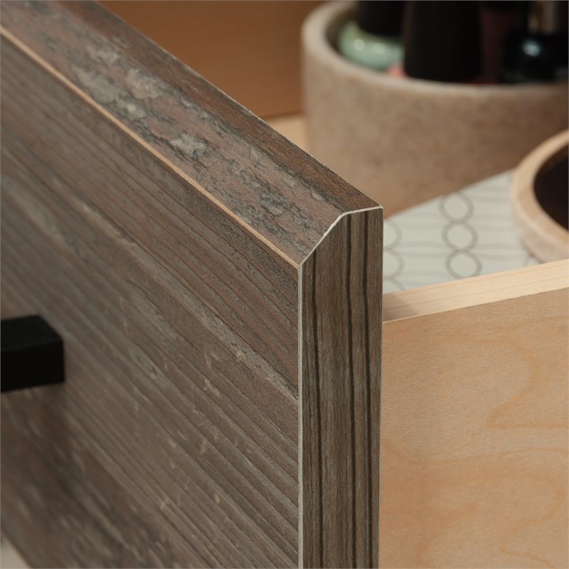 Sauder Summit Station Engineered Wood Night Stand in Pebble Pine