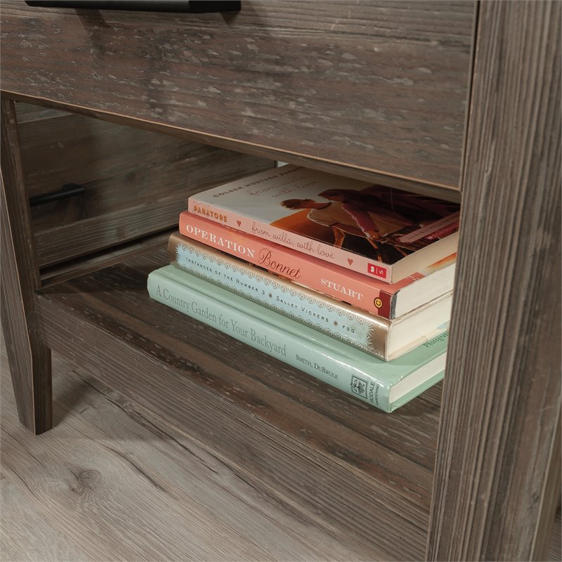 Sauder Summit Station Engineered Wood Night Stand in Pebble Pine