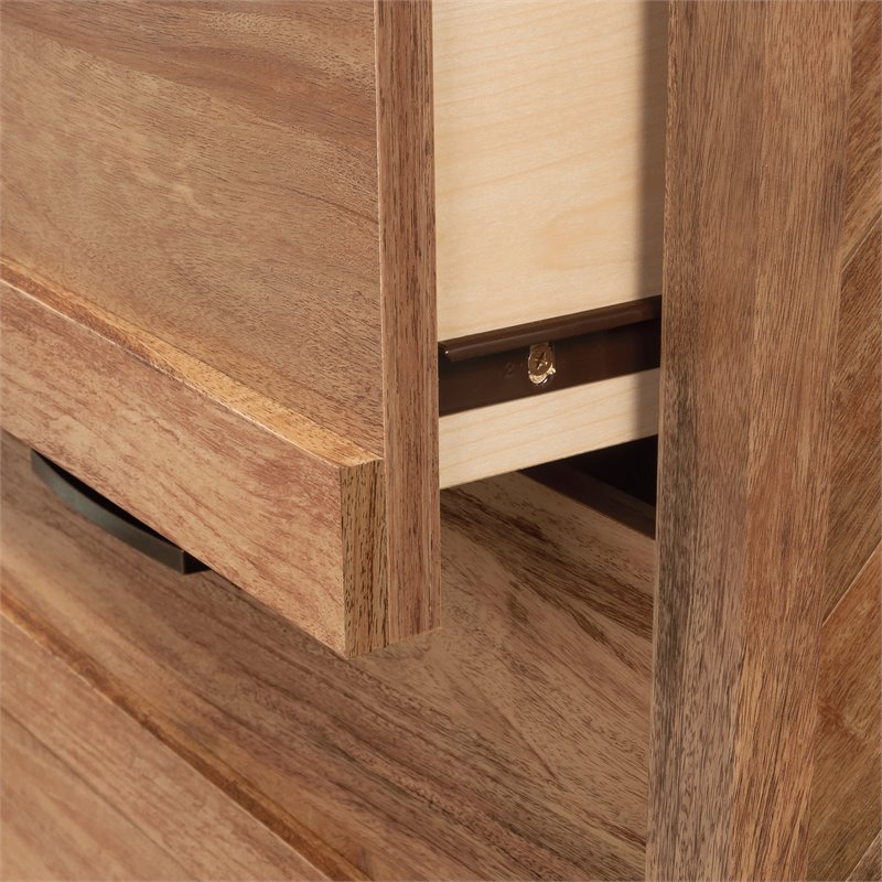 Sauder Cannery Bridge Engineered Wood 3-Drawer Chest in Sindoori Mango/Brown