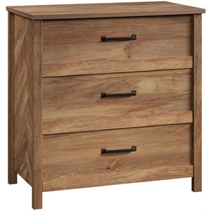 Sauder Cannery Bridge Engineered Wood 3-Drawer Chest in Sindoori Mango/Brown