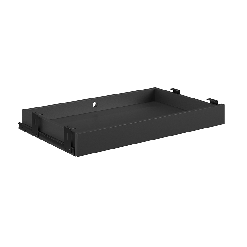 Sauder Affirm Engineered Wood and Metal Under Desk Organizer Drawer in Black