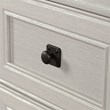Sauder Palladia Engineered Wood Executive Desk in Glacier Oak/Rosso Slate Accent