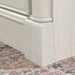 Sauder Palladia Engineered Wood Executive Desk in Glacier Oak/Rosso Slate Accent