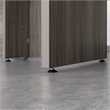 Sauder Affirm Engineered Wood Bowfront Executive Desk in Hudson Elm/Brown