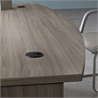 Sauder Affirm Engineered Wood Bowfront Executive Desk in Hudson Elm/Brown