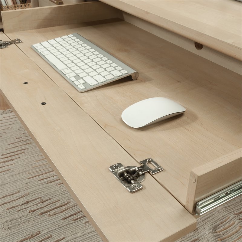 Sauder Whitaker Point Engineered Wood Executive Desk in Natural Maple