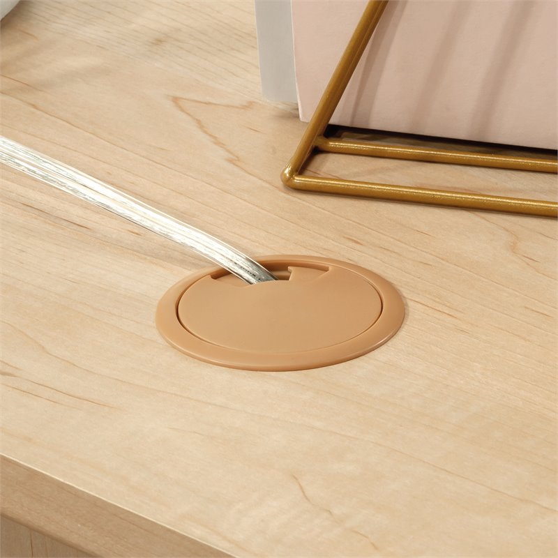 Sauder Whitaker Point Engineered Wood Executive Desk in Natural Maple