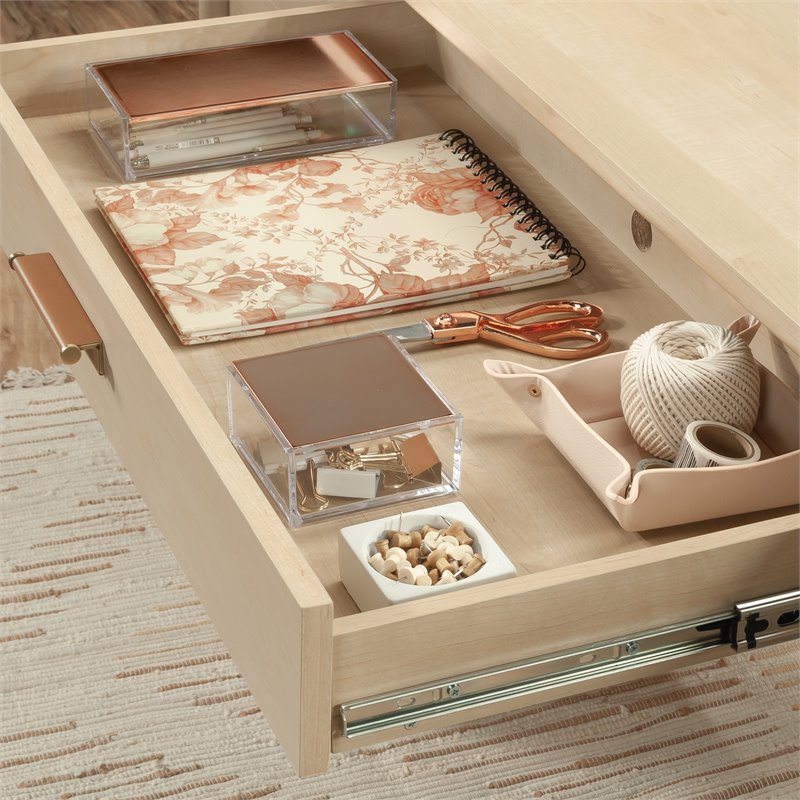 Sauder Whitaker Point Engineered Wood Executive Desk in Natural Maple