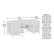 Sauder Whitaker Point Engineered Wood Executive Desk in Natural Maple