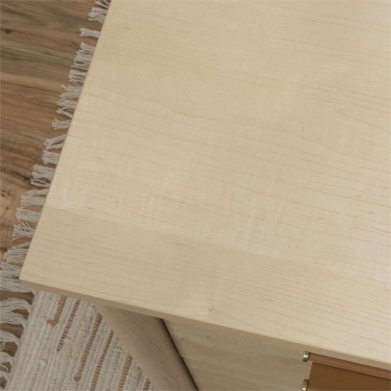 Sauder Whitaker Point Engineered Wood Executive Desk in Natural Maple