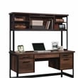 Sauder Briarbrook Engineered Wood and Metal Hutch in Barrel Oak