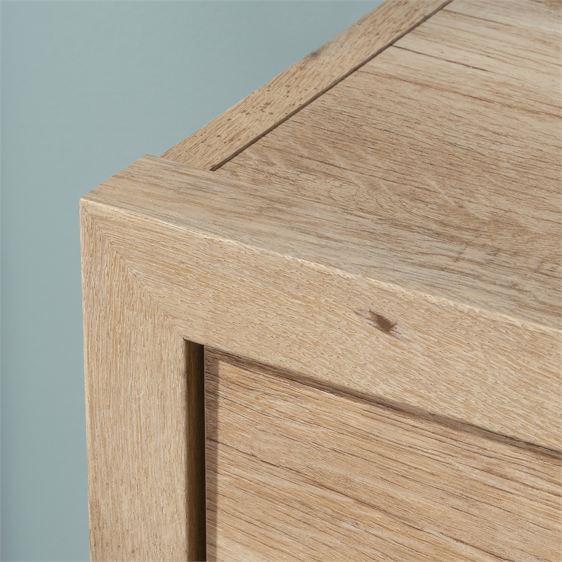 Sauder Pacific View Engineered Wood Metal and Plastic Dresser in Prime Oak