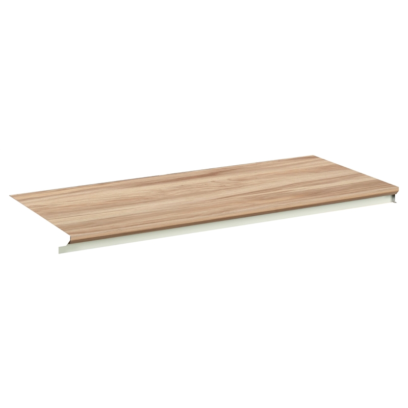 Sauder Bergen Circle Engineered Wood Desk Connector Bridge in Kiln Acacia/Brown