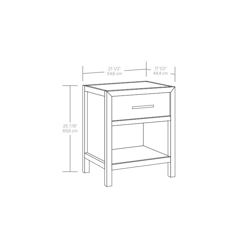 Sauder Pacific View Engineered Wood Night Stand in Prime Oak