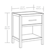 Sauder Pacific View Engineered Wood Night Stand in Prime Oak