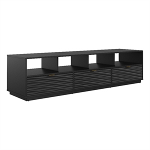 Morgan Main Engineered Wood 80&quot Credenza in Black Finish