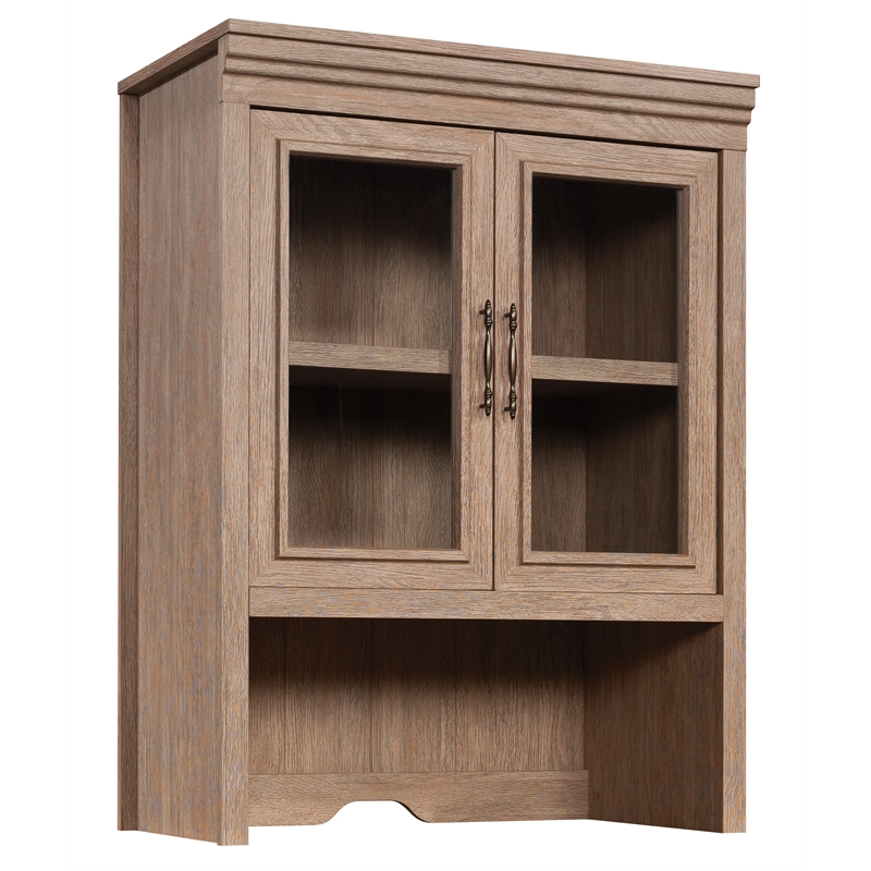 Sauder Rollingwood Engineered Wood Library Hutch in Brushed Oak Finish