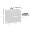 Sauder Canton Lane Engineered Wood/Metal Lateral File in Brew Oak
