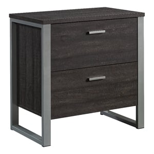 Sauder Rock Glen Engineered Wood and Metal Lateral File in Blade Walnut