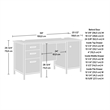 Sauder Whitaker Point Engineered Wood Desk in Natural Maple Finish
