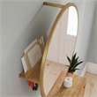 Sauder International Lux Engineered Wood Shoe Organizer/Mirror in Natural Finish