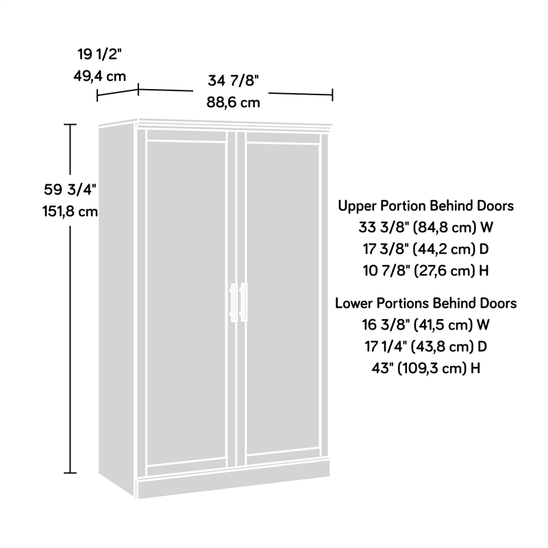 Sauder Aspen Post Engineered Wood Storage Cabinet in Prime Oak