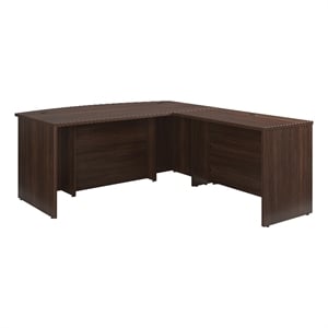 Sauder Affirm Engineered Wood 72&quotx36&quot Desk with Return Bundle in Noble Elm/Brown