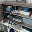 Sauder Craft Pro Engineered Wood Storage Hutch in Mystic Oak Finish