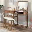 Sauder International Lux Engineered Wood Vanity in Sindoori Mango/Natural Finish