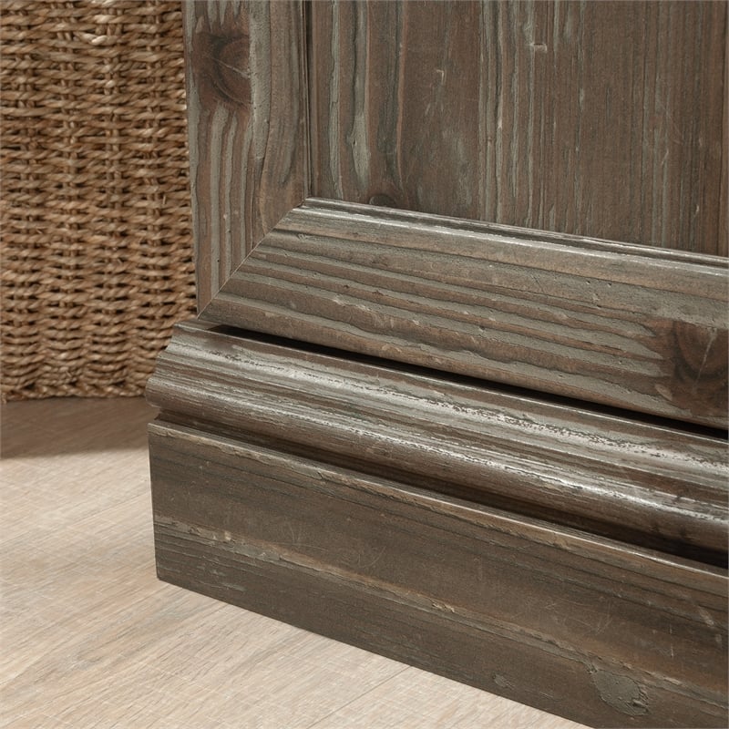 Sauder Sonnet Springs Engineered Wood Utility Stand in Pebble Pine Finish
