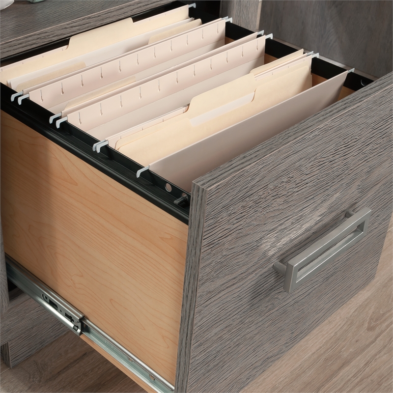 Sauder Hayes Garden Engineered Wood Desk in Ashen Oak Finish