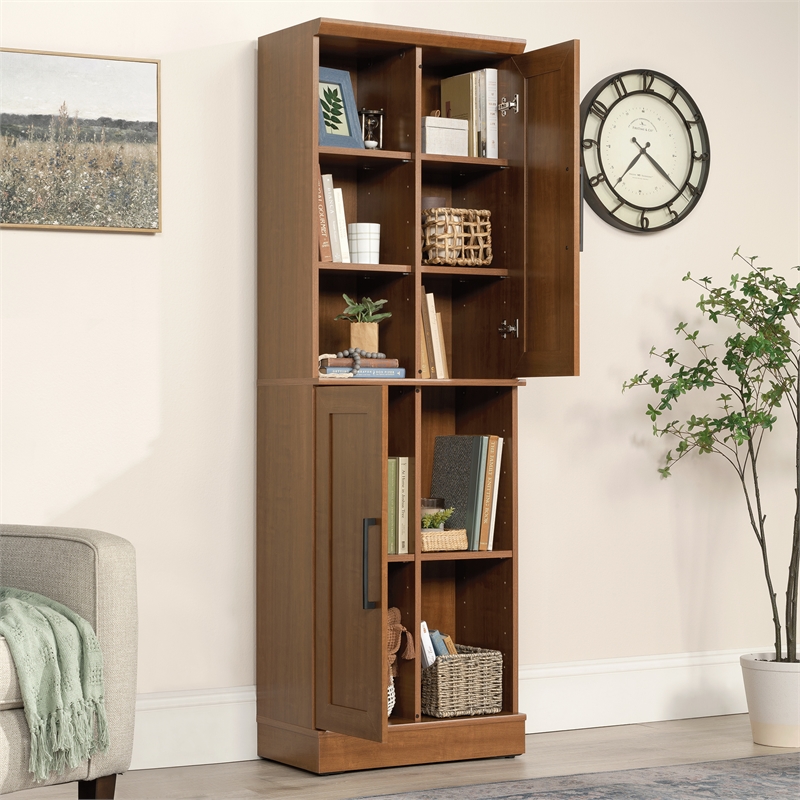 Sauder Homeplus Engineered Wood Storage Cabinet in Sienna Oak Finish