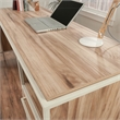 Sauder Loft Engineered Wood L-Desk in Kiln Acacia-Brown Finish