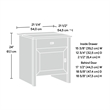 Sauder Cottage Road Engineered Wood BotStop Side Table in Soft White Finish