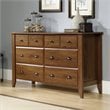 Sauder Shoal Creek Engineered Wood 6 Drawer Dresser in Oiled Oak