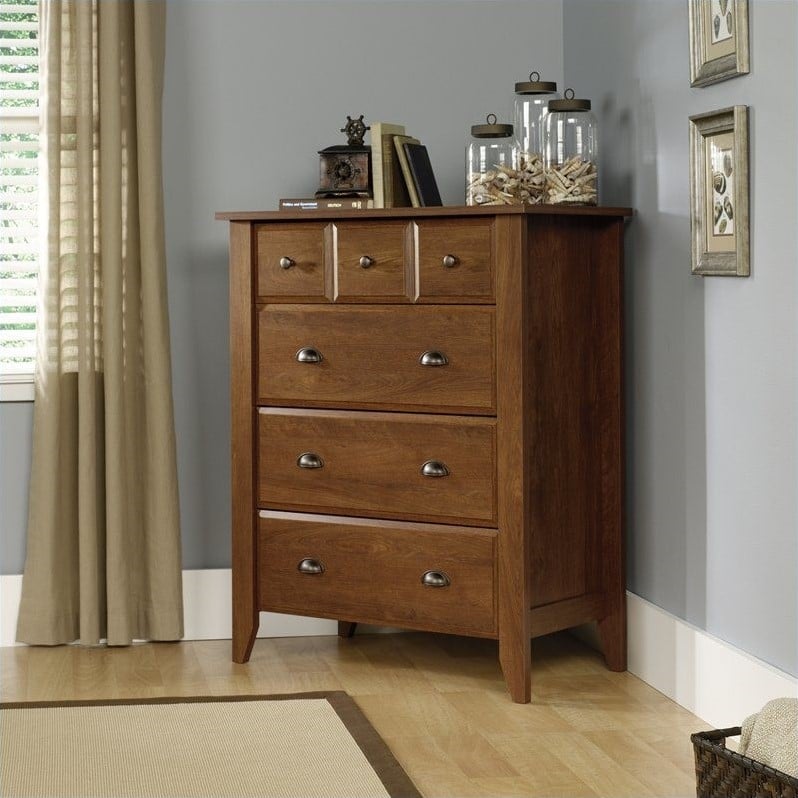 Sauder Shoal Creek 4 Drawer Oiled Oak Chest 042666103084  