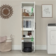 Sauder HomePlus Engineered Wood Robot Vacuuum Storage Cabinet in Soft White