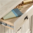 Sauder Costa Engineered Wood Library with Hutch in Chalked Chestnut Finish