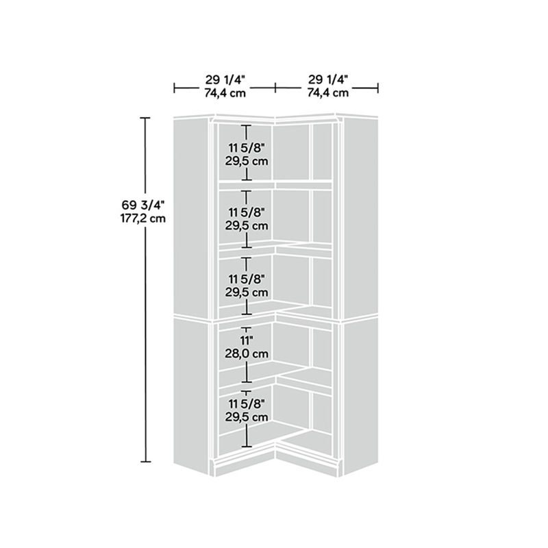 Sauder Miscellaneous Storage Engineered Wood Bookcase in Chalked Chestnut