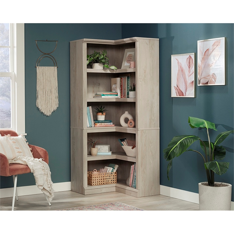 Sauder Miscellaneous Storage Engineered Wood Bookcase in Chalked Chestnut