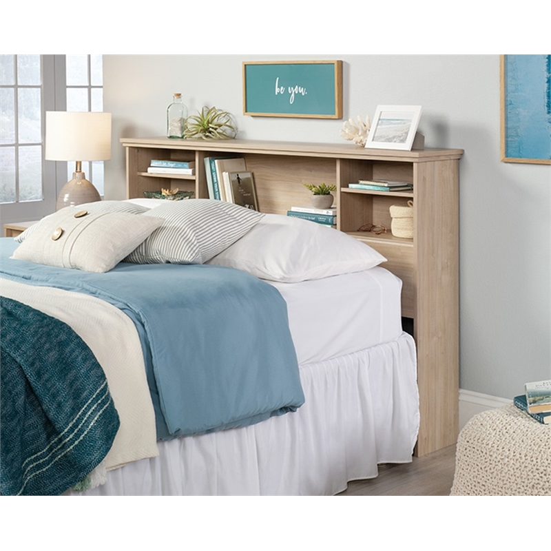 Sauder River Ranch Engineered Wood Headboard in Harvest Walnut