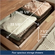 Sauder International Lux 4-Drawers Dresser Sindoori Mango